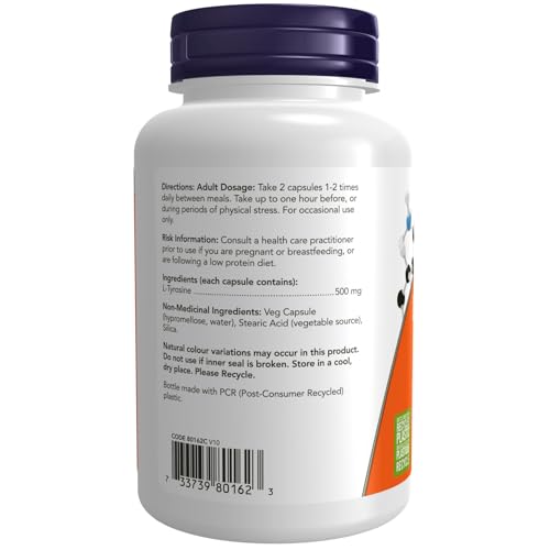 Buy now Now Foods L-Tyrosine 500 mg - 120 Capsules at indiglob india