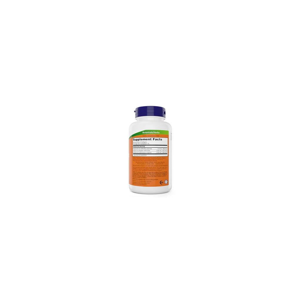 Buy now Now Peppermint Gels with Ginger Oil and Fennel Oil, 150 Softgels, Enteric Coated at indiglob india