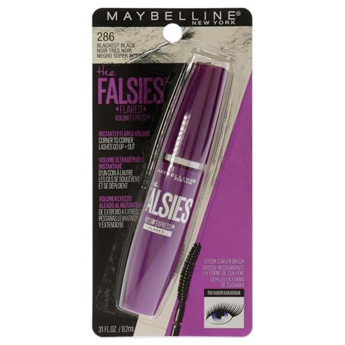 Buy now Maybelline New York Makeup Volum' Express The Falsies Flared Washable Mascara, Blackest Black, 0.31 Fl Oz (Pack of 1) at indiglob india