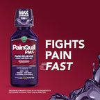 Buy now Vicks PainQuil Pain Relief Acetaminophen 1000mg Max Strength Adult Pain Reliever Liquid 12oz, Backache Headache Relief, 1 Nighttime Pain Reliever + Sleep Aid at indiglob india