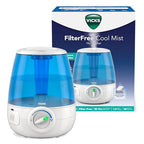 Buy now Vicks Filter-Free Ultrasonic Humidifier, Recommended by Pediatricians*, 1.2 Gal Ultrasonic Cool Mist Humidifiers for Bedrooms & Kids Rooms, Works with Vicks VapoPads at indiglob india