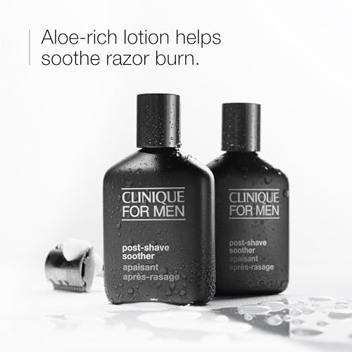 Buy now Clinique For Men Post-Shave Soother Face Lotion With Aloe Vera | Hydrating + Soothes Razor Burn | Aftershave For Men, 2.5 Fl Oz at indiglob india