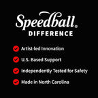 Buy now Speedball Premium Block Printing Ink Set - 6 Colors for Fabric and Paper - Water Soluble Oil Based Ink - 1.25 oz Each - Non Toxic Art Supplies at indiglob india