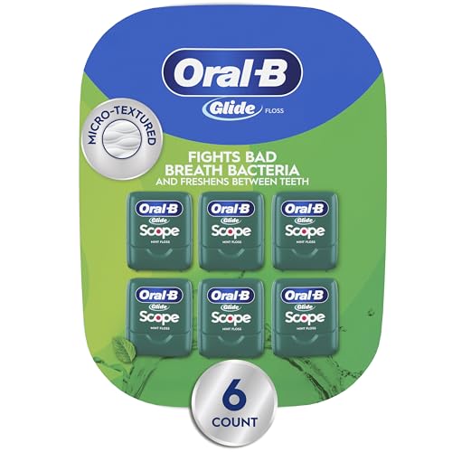 Buy now Oral-B Glide Dental Floss, Scope Mint Flavor, 40 m, Pack of 6 at indiglob india