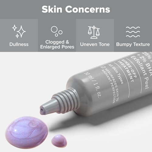 Buy now Paula's Choice Skin Perfecting 25% AHA + 2% BHA Face Exfoliant Peel, Facial Exfoliant Peel Rinse Off Treatment, All Skin Types, Fragrance-Free, 1 Oz at indiglob india