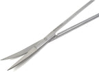 12" Stainless Steel Aquarium Scissors, Curved Long Aquatic Plant Trimming Scissors for Aquascaping, Fish Tank & Terrarium Maintenance in Fresh & Salt Water (Silver)