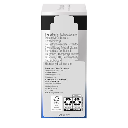 Buy now Neutrogena Rapid Wrinkle Repair Retinol Pro+ Power Facial Serum, Gentle Anti-Aging Face Serum with Pure Retinol & Nourishing Emollients, Non-Comedogenic, Paraben-Free, 1 fl. oz at indiglob india