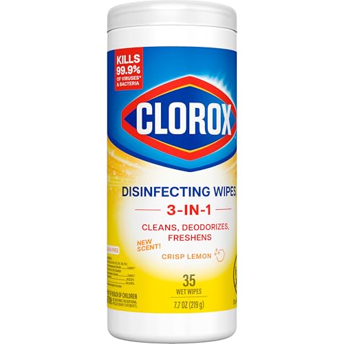 Buy now Clorox Disinfecting Cleaning Wipes, Bleach Free, Crisp Lemon, 35 Count (Pack May Vary) at indiglob india