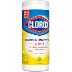 Buy now Clorox Disinfecting Cleaning Wipes, Bleach Free, Crisp Lemon, 35 Count (Pack May Vary) at indiglob india