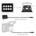 Buy now Univivi IR Illuminator 90 Degree Wide Angle 8-LEDs IR Infrared Light 850nm Infrared Illuminator for Night Vision IP67 Waterproof Outdoor for Security Cameras at indiglob india