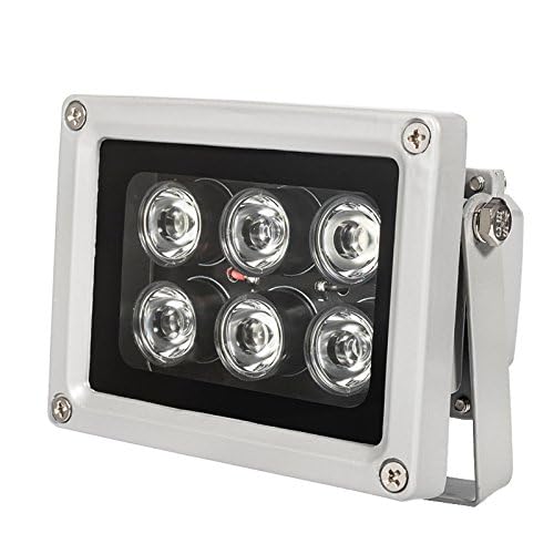 Buy now Infrared Illuminator, 850nm 6 LEDs 130 Feet 60 Degree Wide Angle IR Illuminator for Night Vision,Waterproof LED Infrared Light for CCTV Camera, Security Camera, No Power Adapter at indiglob india
