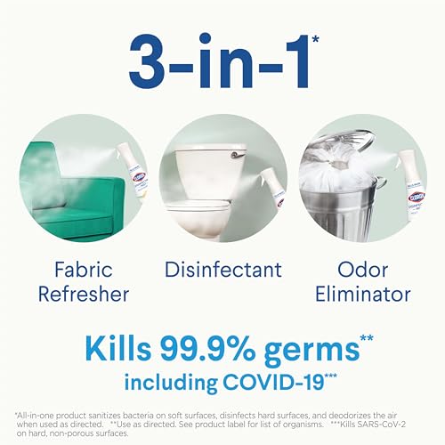Buy now Clorox Disinfecting Mist, Lemongrass Mandarin, Household Essentials, 3 Refills, 16 Fl Oz Each at indiglob india