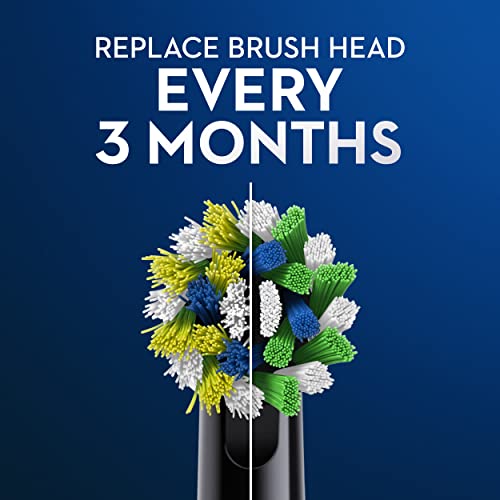 Buy now Oral-B Cross Action Electric Toothbrush Replacement Brush Heads, Black, 3 Count (Pack of 1) at indiglob india