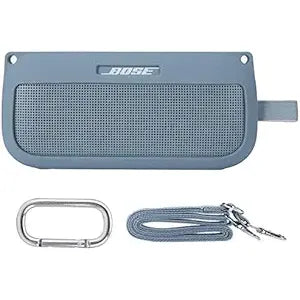 Buy now co2CREA Soft Silicone Case Replacement for Bose SoundLink Flex Bluetooth Portable Speaker (Silicone Case, White Smoke Case) Stone Blue Case at indiglob india