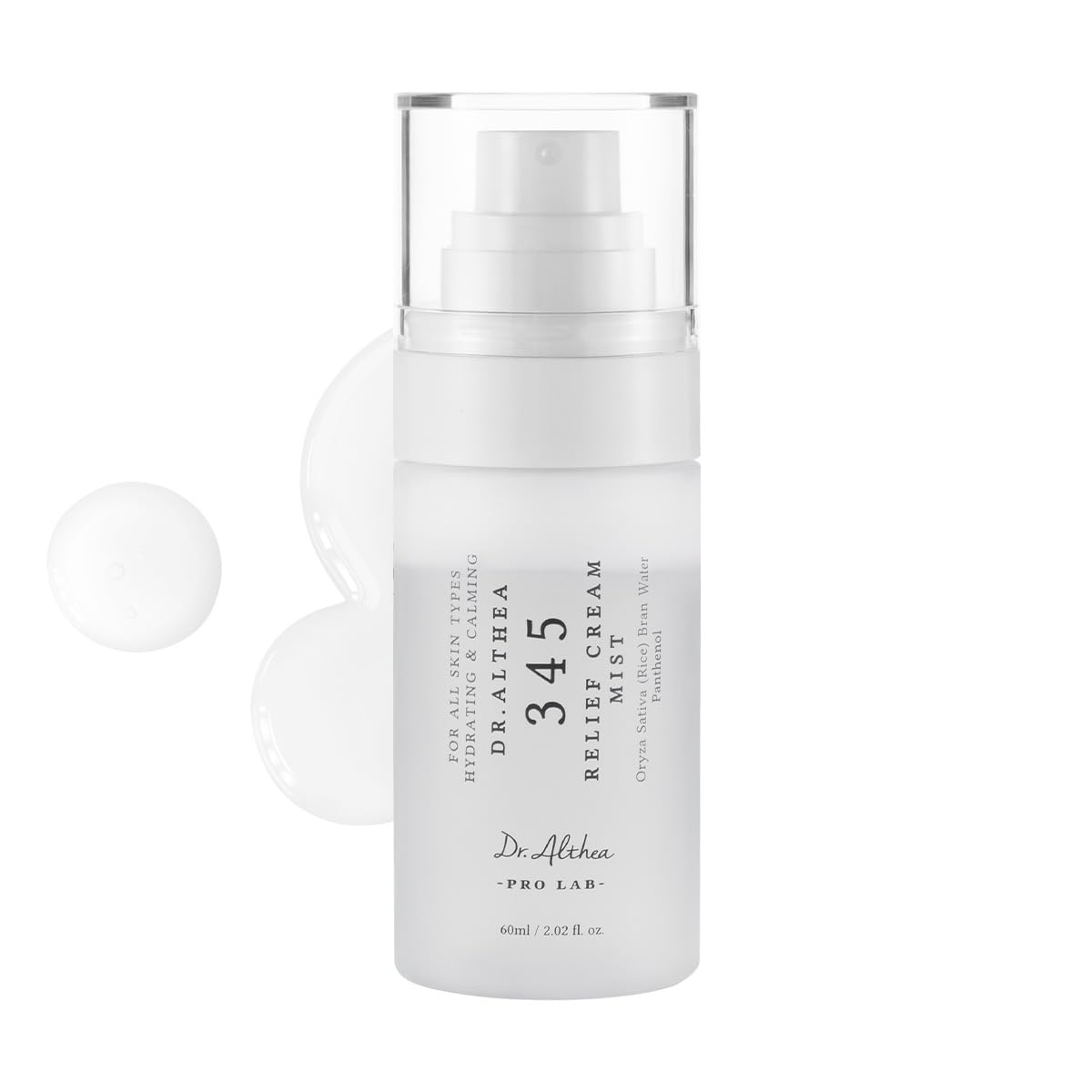 Dr.Althea 345 Relief Cream Mist, Korean Vegan Skin Care, 3.38 Fl Oz | Insant Hydration, Calming Skin Irritation with Hyaluronic Acid, Panthenol, Centella Asiatica Leaf Water, Madecassoside
