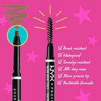 Buy now NYX PROFESSIONAL MAKEUP Micro Brow Pencil, Precise Eyebrow Pencil - Ash Blonde at indiglob india