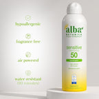 Buy now Alba Botanica Sensitive Sunscreen Spray for Face and Body, Fragrance-Free, Broad Spectrum SPF 50, Water Resistant, 5 fl. oz. Bottle at indiglob india