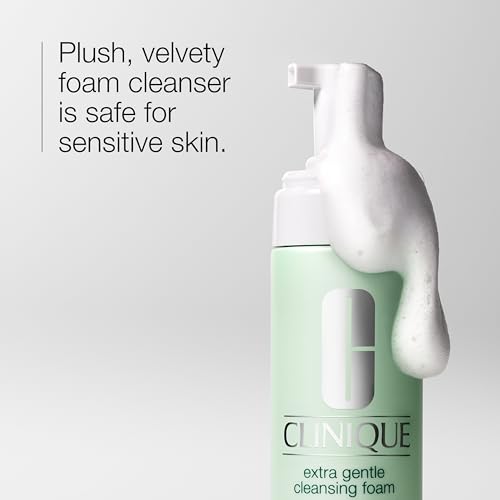 Buy now Clinique 3-Step Extra Gentle Mild Cleansing Foam Face Cleanser | For Dry + Sensitive Skin | Non-Irritating, Cleansing + Comforting, 4.2 Fl Oz at indiglob india