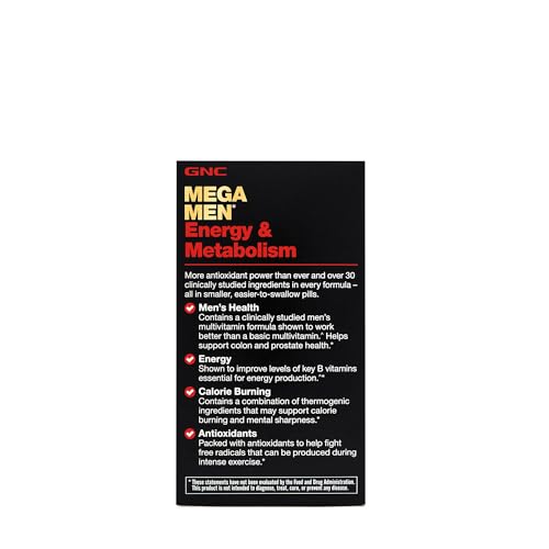 Buy now GNC Mega Men Energy & Metabolism Multivitamin | Increased Calorie Burning | 90 Count at indiglob india