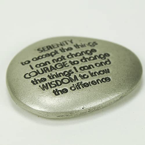 Buy now Cathedral Art Serenity Prayer Soothing Stone - Engraved Rock with Inspirational Words, Mindfulness and Meditation Stones for Stress, Worry, and Anxiety, 1-1/2-Inch, Silver at indiglob india