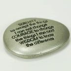 Buy now Cathedral Art Serenity Prayer Soothing Stone - Engraved Rock with Inspirational Words, Mindfulness and Meditation Stones for Stress, Worry, and Anxiety, 1-1/2-Inch, Silver at indiglob india