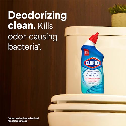 Buy now Clorox Toilet Bowl Cleaner Heavy Duty Stain and Ring Remover, Arctic Clean, 24 Fl Oz., Pack of 2 at indiglob india