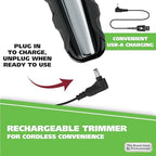 Buy now Wahl USA Lithium Ion Total Beard Trimmer for Men with 11 Guide Combs for Easy Trimming, Detailing, & Grooming – Model 9888 at indiglob india