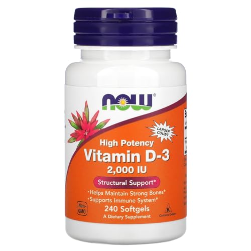 Buy now NOW Foods Vitamin D-3, 50 mcg (2,000 IU), 240 Softgels, 3 Pack at indiglob india