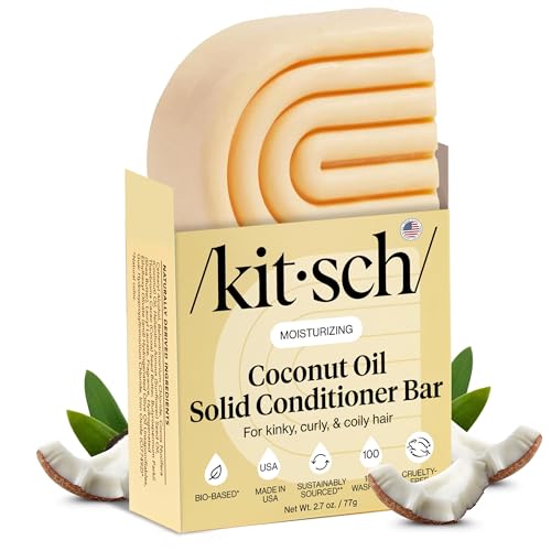 Buy now Kitsch Coconut Oil Conditioner Bar - Hair Conditioner For Women and Men - Deep Moisturizing, Nourishes, Hydrate & Soften Damaged Dry Hair - Silicone, Paraben & Sulfate Free - 2.7 oz at indiglob india