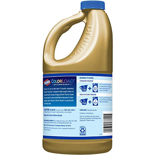 Buy now Clorox ColorLoad Non-Chlorine Bleach, 60 Ounce Bottle, Pack of 2, 120 Ounces Total at indiglob india