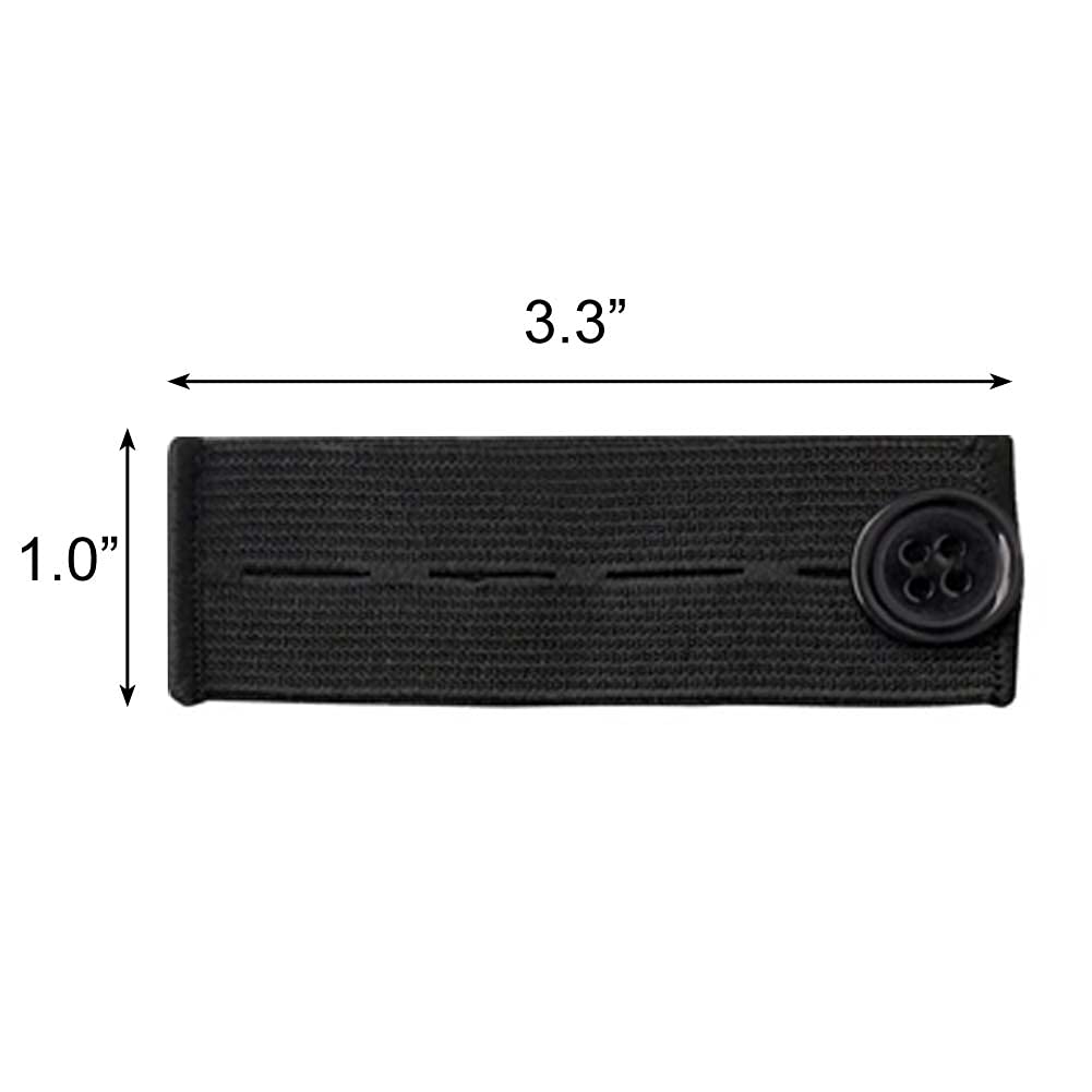BlingKingdom 5 PCS Adjustable Elastic Button Extenders for Women, Men Pants