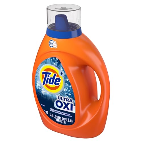 Buy now Tide Ultra Oxi Liquid Laundry Detergent, Fresh, 84 Fl Oz, Blue at indiglob india