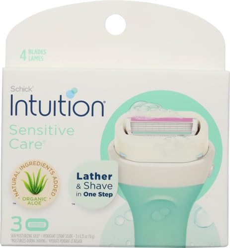 Buy now Schick Intuition Sensitive Skin Womens Razor Refills with Vitamin E & Aloe, Pack of 1(count of 3) at indiglob india