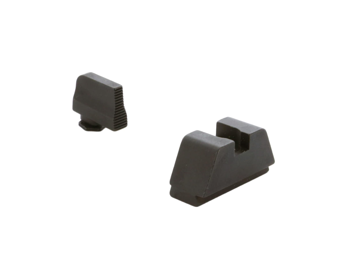 AMERIGLO Optic Compatible Sight Set for Glock - XL Tall Black Serrated .315" Front, Flat Black .394" Rear