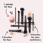 Buy now e.l.f. Ten Out Of Ten Brush Set, 10 Piece Brush Kit, Brushes For Face Makeup, Eyes, Brows & More, Made With Synthetic Bristles, Vegan & Cruelty-Free at indiglob india