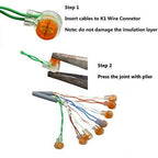 Buy now 200 Pack UY Wire Connector Uvital Waterproof Clear Button Telephone Wire Connectors UY Butt Splice Connector Network Cable Terminals K1 (K1) at indiglob india