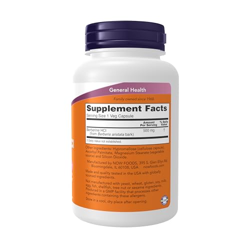 Buy now Now Supplements, Berberine HCL 500 mg, Supports Glucose Metabolism*, 90 Veg Capsules at indiglob india
