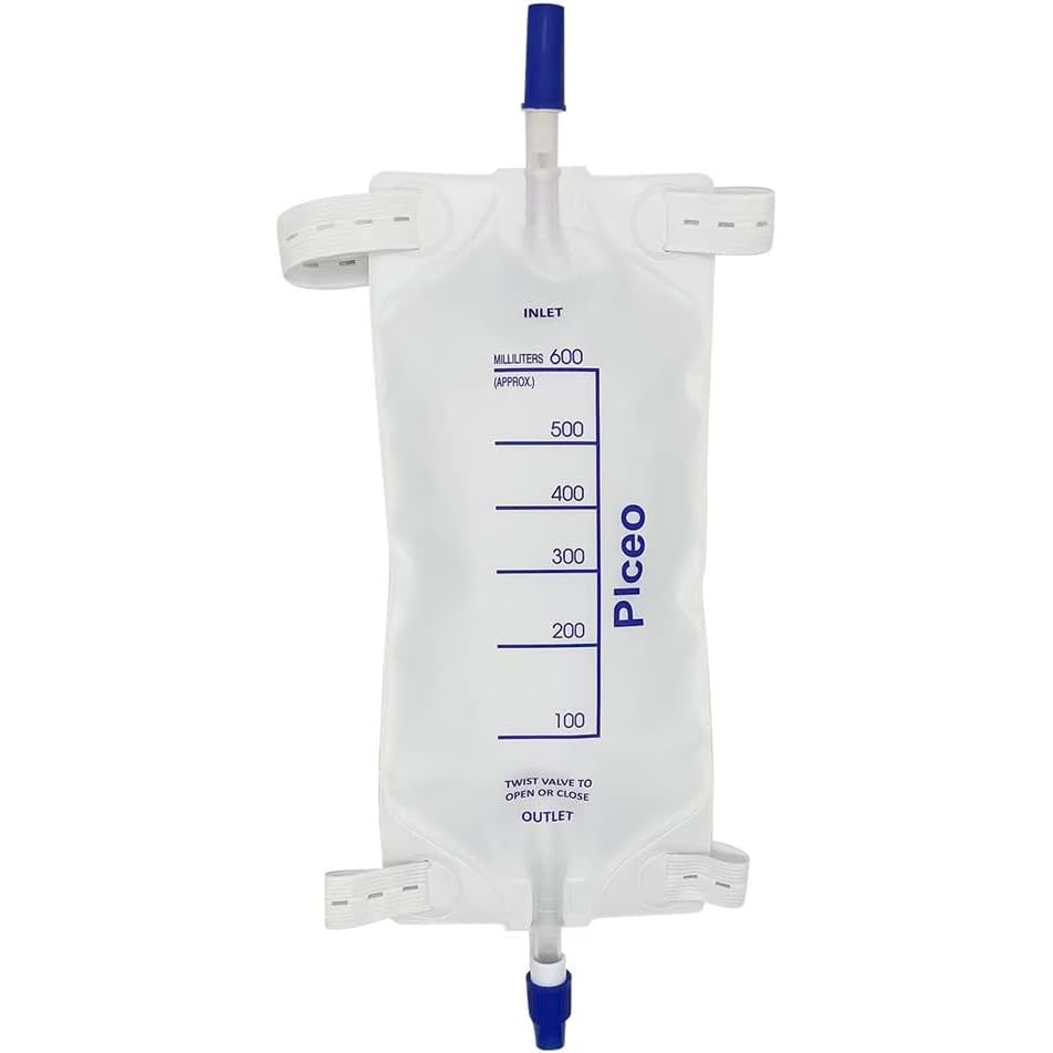 Buy now Easy-Tap Leg Bag Urinary Drainage Bag, 1000ml, Anti-Reflux Valve, Cloth Straps, Easy Flip Drain (Pack of 3) 600ml at indiglob india