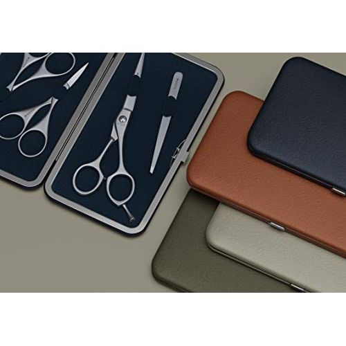 Buy now Suvorna Premium Beard & Mustache Set with Beard scissors for men - Facial Hair/Nose/Eyebrow Scissors - Slant Tweezers (4 Pcs Green) at indiglob india