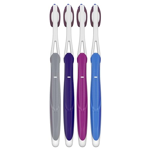 Buy now Oral-B 3D White Deep Stain Remover toothbrushes, 4 Count Toothbrush Soft, Removes 90% of Surface Stains, whitens Teeth, deep Reach, removes Plaque and Stains Tooth Brush at indiglob india