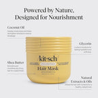 Buy now Kitsch Deep Conditioning Hair Mask â€“ Moisturizing Hair Mask for Damaged Hair with Coconut Oil â€“ Hydrating, Strengthening & Frizz-Reducing Hair Care Treatment for Curly, Coily & All Hair Types - 10 oz at indiglob india