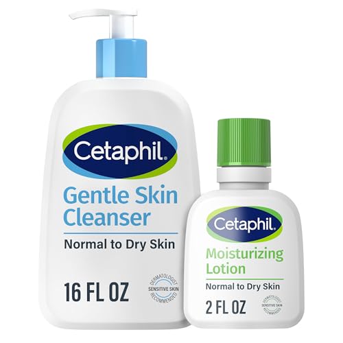 Buy now Cetaphil Face Wash, Hydrating Gentle Skin Cleanser for Dry to Normal Sensitive Skin, 16 oz + Travel Size Moisturizing Lotion 2 oz at indiglob india