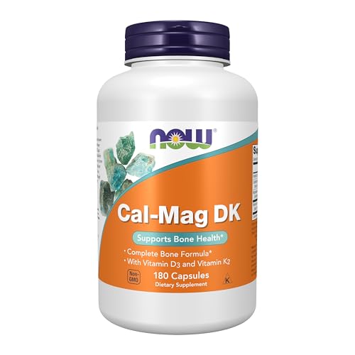 Buy now NOW Foods Supplements, Cal-Mag DK with Vitamin D-3 and Vitamin K-2, Supports Bone Health*, 180 Capsules at indiglob india