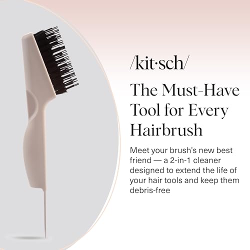 Buy now Kitsch Hair Brush Cleaner Tool | Double-Sided 2-in-1 Brush Cleaner for Hair Brushes & Combs | Eco-Friendly Cleaning Tool with Pick & Bristles, Perfect Gifts for Women | Hair Stylist Essentials at indiglob india