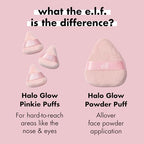 Buy now e.l.f. Halo Glow Pinkie Puffs, Finger-sized, Mini Puff For Applying Loose & Pressed Powders, Soft, Reusable & Washable, Vegan & Cruelty-Free, Set of 3 at indiglob india