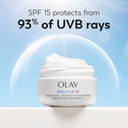 Buy now Olay Face Moisturizer Complete All Day UV Moisture Cream with Sunscreen SPF 15, Normal Skin, 2 Fl Oz (Pack of 3) at indiglob india