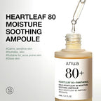 Buy now Anua Heartleaf 80 Soothing Ampoule, Hydration Facial Serum for Glass Skin, Panthenol, Hyaluronic Acid, Non-Greasy, Gentle Formula, Lightweight Essence, Vegan, Korean Skin Care, 30ml/1.01 fl.oz at indiglob india