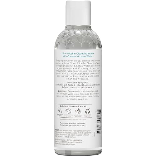 Buy now Burt's Bees Micellar Cleansing Water with Coconut & Lotus Extract, 8 Oz (Package May Vary) at indiglob india