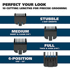 Buy now Wahl Groomsman Corded or Cordless Beard Trimmer for Men - Rechargeable Grooming Kit for Facial Hair - Beard Trimmer & Groomer - Model 9918-6171V at indiglob india