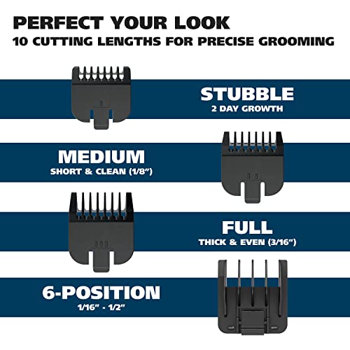 Buy now Wahl Groomsman Corded or Cordless Beard Trimmer for Men - Rechargeable Grooming Kit for Facial Hair - Beard Trimmer & Groomer - Model 9918-6171V at indiglob india
